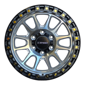 D-Speed XT-1 4x4 17x9 Machined Silver With Black Ring